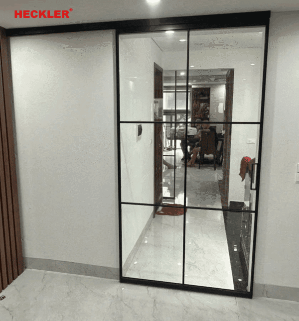 Cửa Lùa Slim Heckler — Cửa Lùa Không Ray Dưới, Ray Treo Trên - Ảnh 3