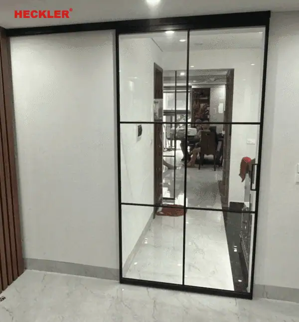 Cửa Lùa Slim Heckler — Cửa Lùa Không Ray Dưới, Ray Treo Trên - Ảnh 3