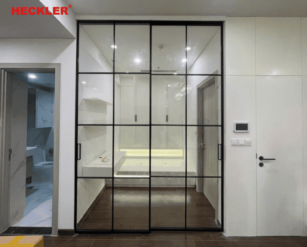 Cửa Lùa Slim Heckler — Cửa Lùa Không Ray Dưới, Ray Treo Trên - Ảnh 4