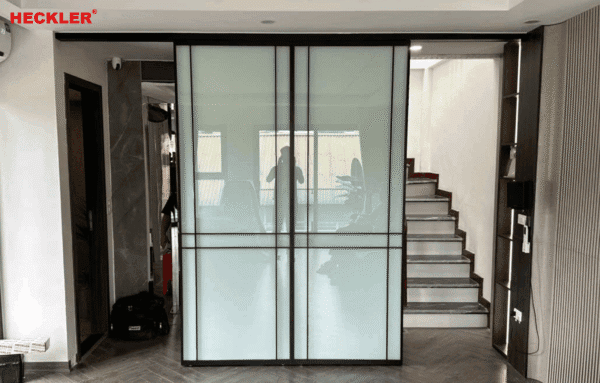 Cửa Lùa Slim Heckler — Cửa Lùa Không Ray Dưới, Ray Treo Trên - Ảnh 9