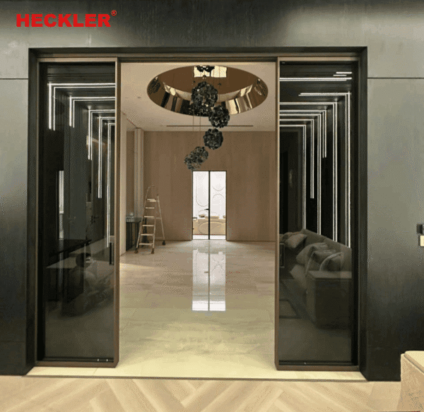 Cửa Lùa Slim Heckler — Cửa Lùa Không Ray Dưới, Ray Treo Trên - Ảnh 15