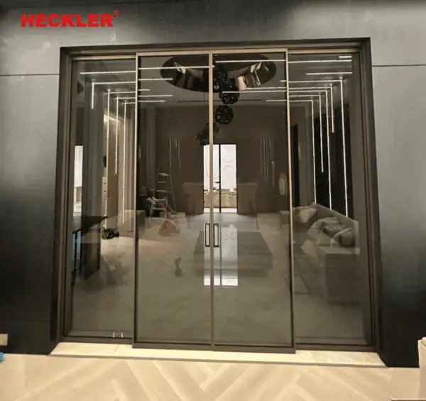 Cửa Lùa Slim Heckler — Cửa Lùa Không Ray Dưới, Ray Treo Trên - Ảnh 16