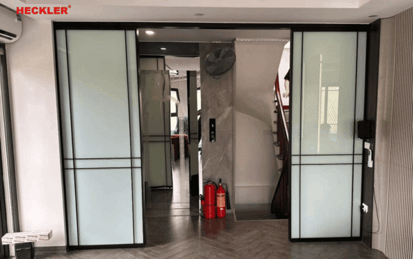 Cửa Lùa Slim Heckler — Cửa Lùa Không Ray Dưới, Ray Treo Trên - Ảnh 11
