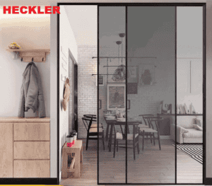 Cửa nhôm lùa treo Heckler liên kết siêu êm