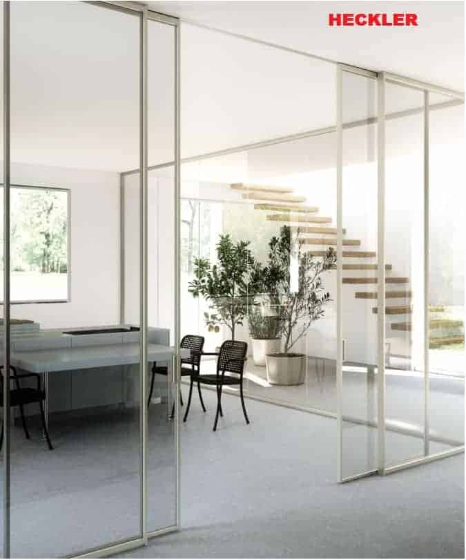 Cửa trượt với thiết kế tối giản, khung mỏng