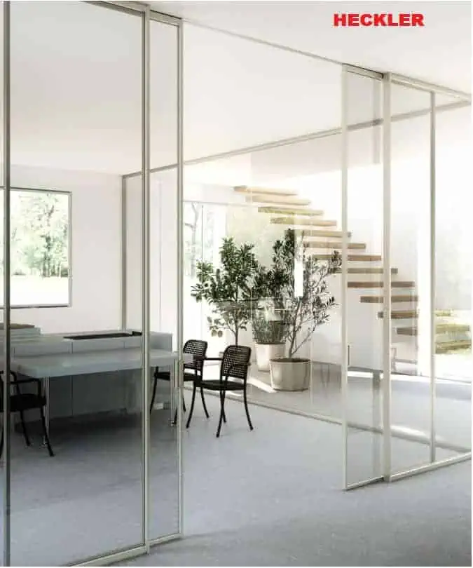 Cửa trượt với thiết kế tối giản, khung mỏng