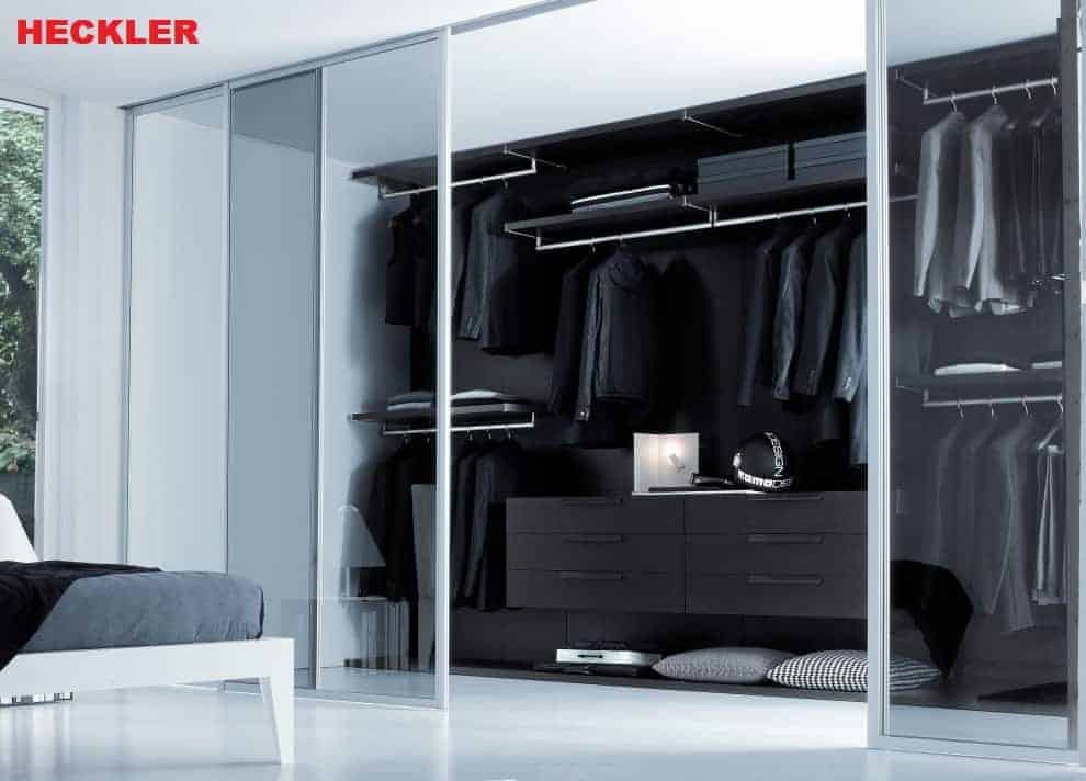 Phong cách hiện đại cửa lùa slim phòng thay đồ