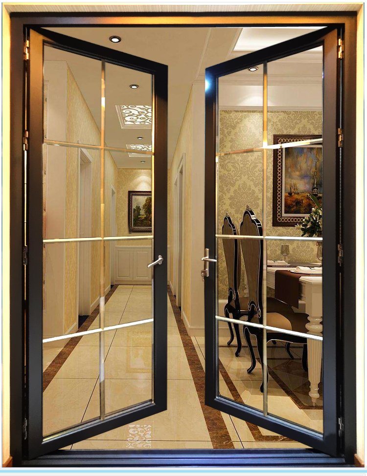 Cửa nhôm 2 cánh nan trang trí Cửa nhôm 2 cánh nan trang trí