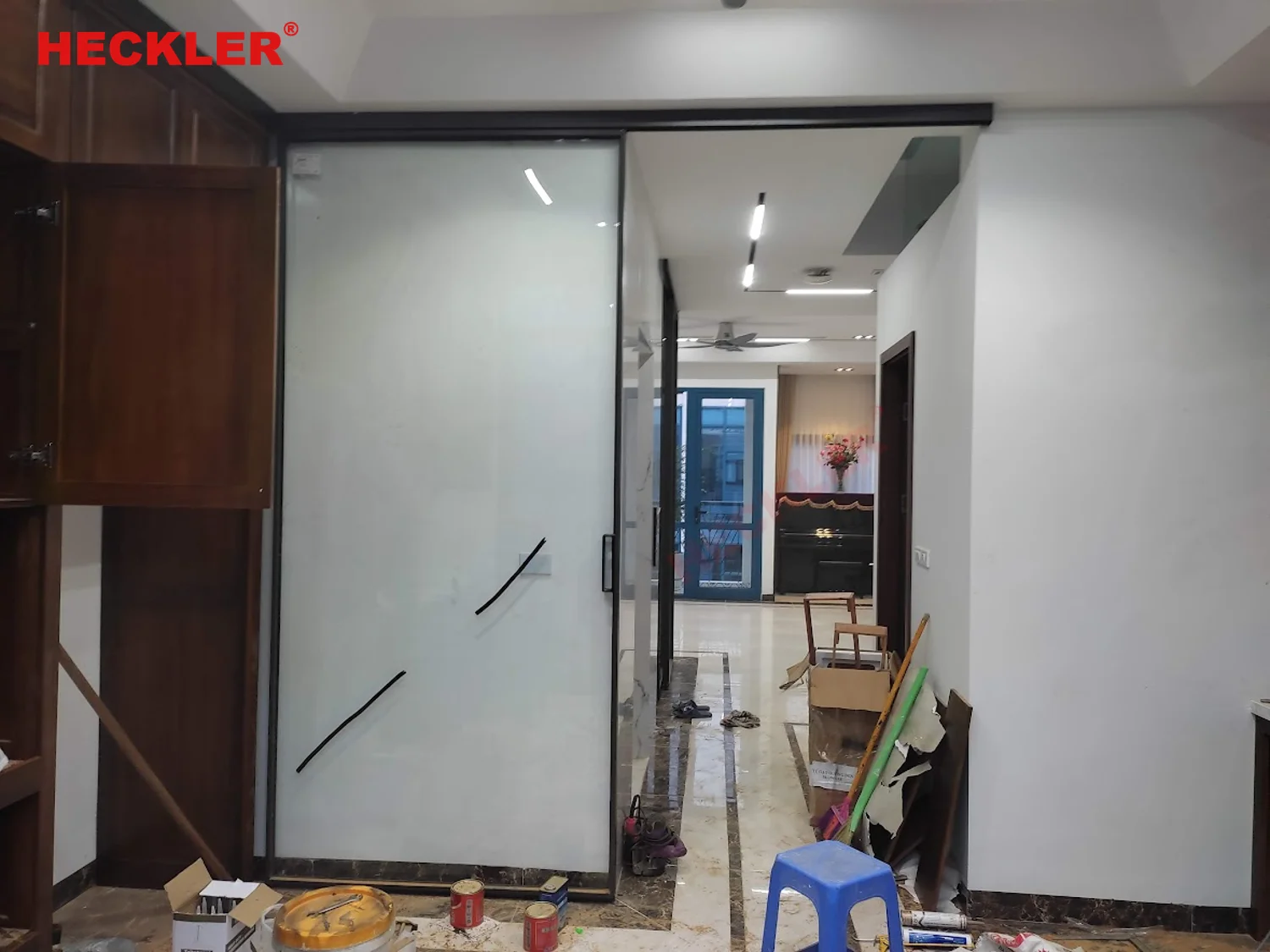 Cửa nhôm slim lùa 1 cánh - Ảnh 2