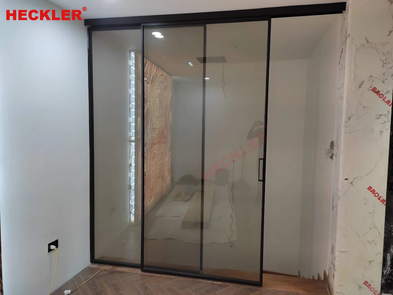 Cửa lùa slim 2 cánh 2 Cửa lùa slim 2 cánh - Ảnh 2