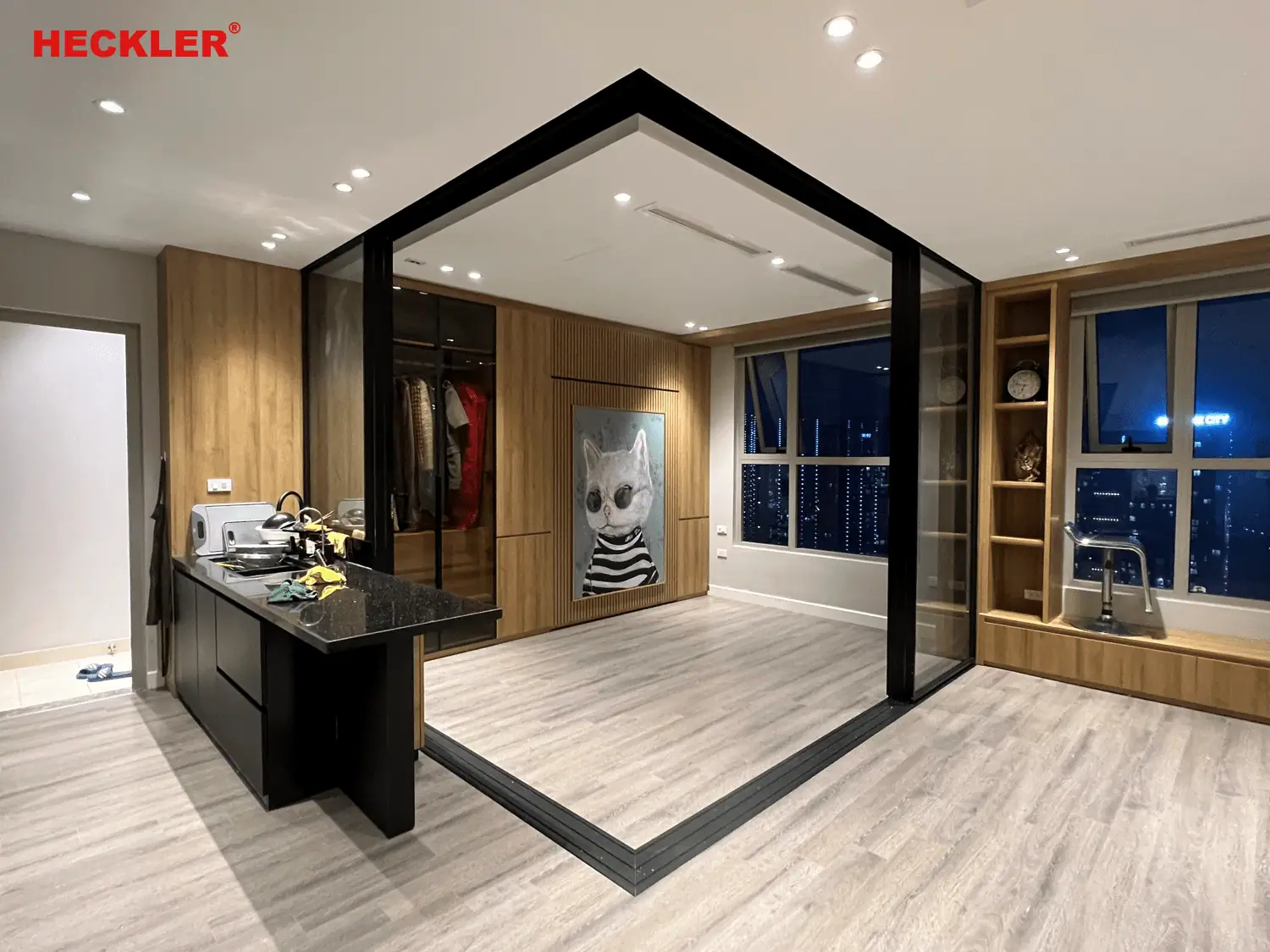 Cửa lùa trượt slim có ray dưới 4 Phần mềm tùy chỉnh nội thất Heckler Việt Nam, thiết kế nội thất cao cấp, phù hợp tối ưu không gian sống hiện đại.