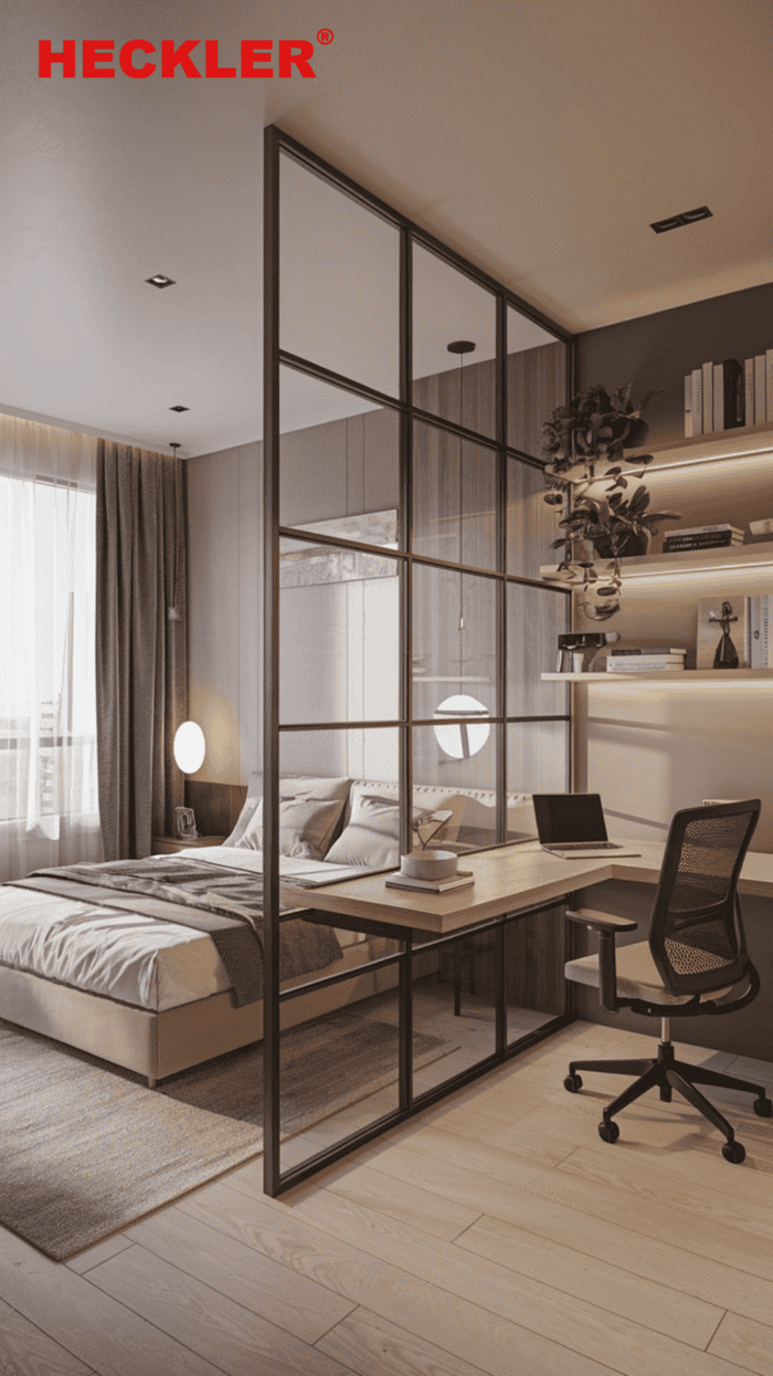 Căn hộ chung cư cao cấp với cửa nhôm slim tạo không gian mở và sang trọng