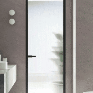 Cửa slim mở quay 1 cánh với thiết kế hiện đại trong không gian nhà ở