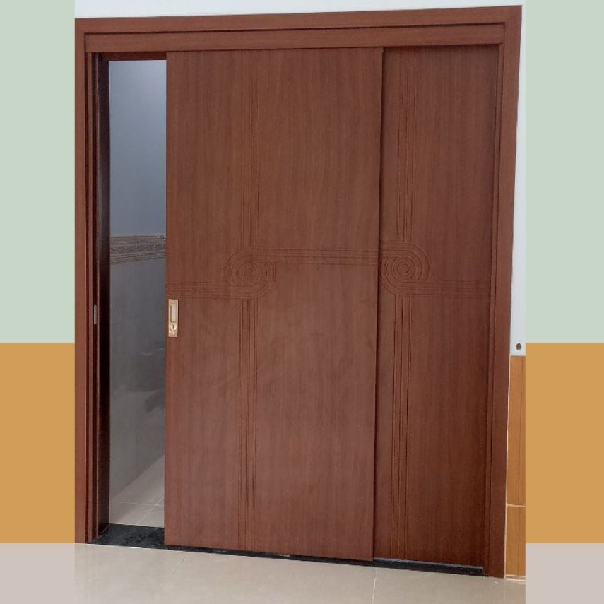 Cửa trượt gỗ tự nhiên, thiết kế hiện đại cho không gian nhà đẹp, sang trọng.