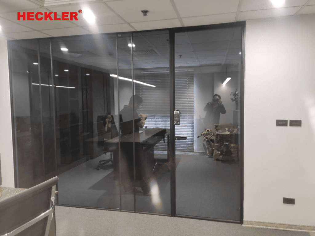 Thi công cửa slim Heckler tại 63-65 Ngô Thì Nhậm