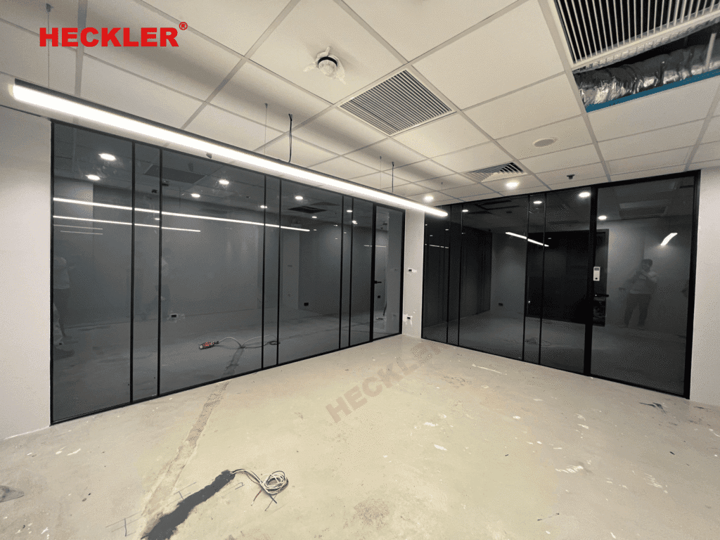 Thi công cửa slim Heckler tại 63-65 Ngô Thì Nhậm