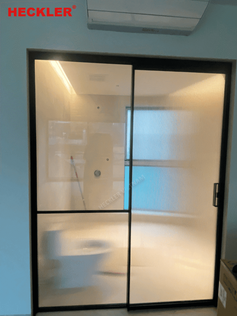 Thi công cửa nhôm slim tại phố Tôn Đức Thắng 14 Cửa nhôm slim Heckler lắp đặt tại Tôn Đức Thắng